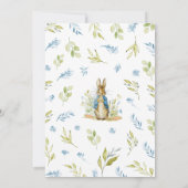 ブルーピーターうさぎ赤ちゃんシャワー 招待状 (裏面)