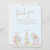 ブルーピーターザラビットのファーストバースデーパレード サンキューカード (正面)