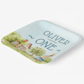 ブルーピーターラビットボーイファースト誕生日 ペーパープレート (傾斜あり)