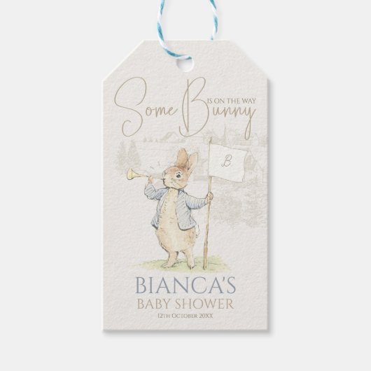 ブルーピーター・ザ・ラビットSome Bunny Baby Shower ギフトタグ (正面)