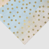 ブルーピーチウォーターカラー金ゴールド紙吹雪ドットストライプ数 薄葉紙 (詳細)