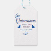 ブルーピーチキンセアニェラ15th誕生日ラスティックメキシコ ギフトタグ (裏面)