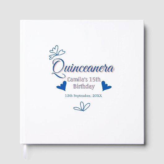 ブルーピーチキンセアニェラ15th誕生日ラスティックメキシコ ゲストブック (正面)