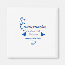 ブルーピーチキンセアニェラ15th誕生日ラスティックメキシコ マグネット