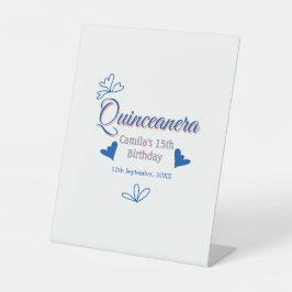 ブルーピーチキンセアニェラ15th誕生日ラスティックメキシコ 台座サイン