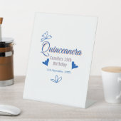 ブルーピーチキンセアニェラ15th誕生日ラスティックメキシコ 台座サイン (インサイチュ)