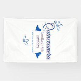 ブルーピーチキンセアニェラ15th誕生日ラスティックメキシコ 横断幕