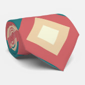 ブルーピーチダイヤモンドジオメトリック ネクタイ (ロール)