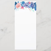 ブルーピーチバラブーケ結婚式 プログラム (裏面)