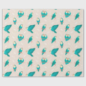 ブルーピーチフェイズロベバード ラッピングペーパー (フラット)