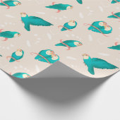 ブルーピーチフェイズロベバード ラッピングペーパー (角)