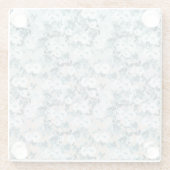 ブルーピーチホワイトフローラ ガラスコースター (裏面)