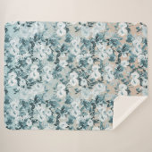 ブルーピーチホワイトフローラ シェルパブランケット (正面(横))