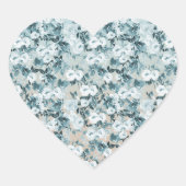 ブルーピーチホワイトフローラ ハートシール (正面)