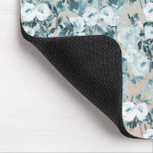 ブルーピーチホワイトフローラ マウスパッド (コーナー)