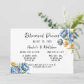 ブルーピーニーとイエローデイジーリハーサルディナー 招待状 (スタンド正面)