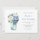 ブルーピーニーズメイスンジャールバースデーパーティー 招待状 (正面)