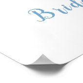 ブルーピーニーズメイソンジャールブライダルシャワーウェルカム ポスター (角)