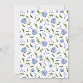 ブルーピーニーベビー写真誕生のお知らせ 案内状 (裏面)