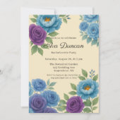 ブルーピーニー&フィグパープルバラバチェロレッテ 招待状 (正面)