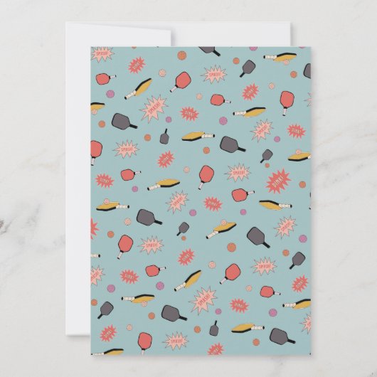 ブルーピ名門私立校風のッはっきりしたクレボールパーティー50誕生日 招待状 (裏面)