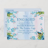 ブルーピ忘れック・ミー・ノー婚約 インビテーションポストカード (正面/裏面)