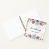 ブルーピ素朴ンクフローラ結婚ズゲストヌーク ノートブック (内部)