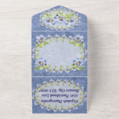 ブルーフかわいらしラックス山草の誕生パーティー オールインワン招待状 (外側)