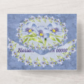 ブルーフかわいらしラックス山草の誕生パーティー オールインワン招待状 (裏面)