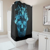 ブルーファイアスカルシャワーカーテン シャワーカーテン (インサイチュ)