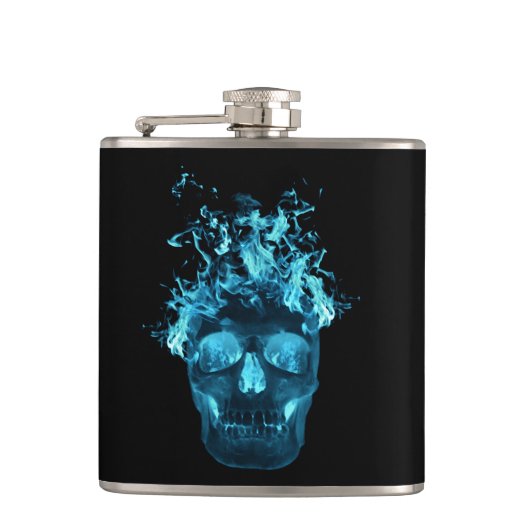 ブルーファイアスカルフラスコ フラスク (正面)