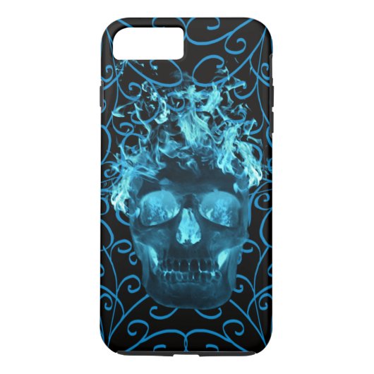 ブルーファイアスカルiPhone 7ケース Case-Mate iPhoneケース (裏面)