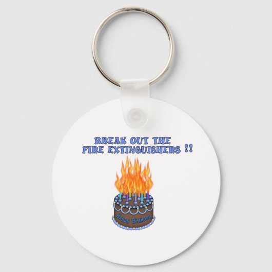 ブルーファイアヒエライシャーズお誕生日ケーキ キーホルダー (正面)