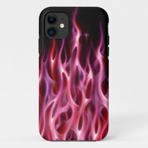 ブルーファイアフレームデザインエアブラシカーカスタムクールホ iPhone 11 ケース
