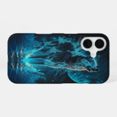 ブルーファイアーウルフ iPhone 16ケース (裏面横)