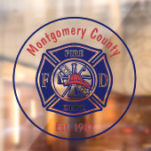 ブルーファイアーファイターバッジロゴカスタム ウィンドウサイン (シート2)