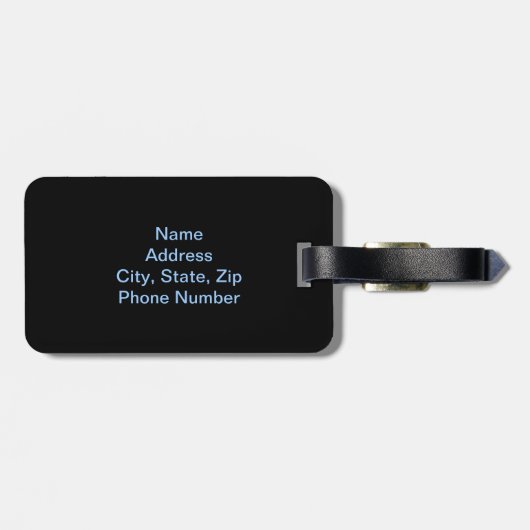 ブルーファイアーユニコーン荷物タグ ラゲッジタグ (裏面横)