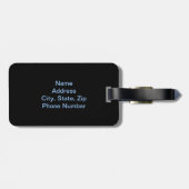 ブルーファイアーユニコーン荷物タグ ラゲッジタグ (裏面横)