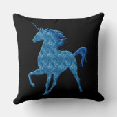 ブルーファイアーユニコーン装飾用クッション クッション (裏面)