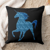 ブルーファイアーユニコーン装飾用クッション クッション (ブランケット)