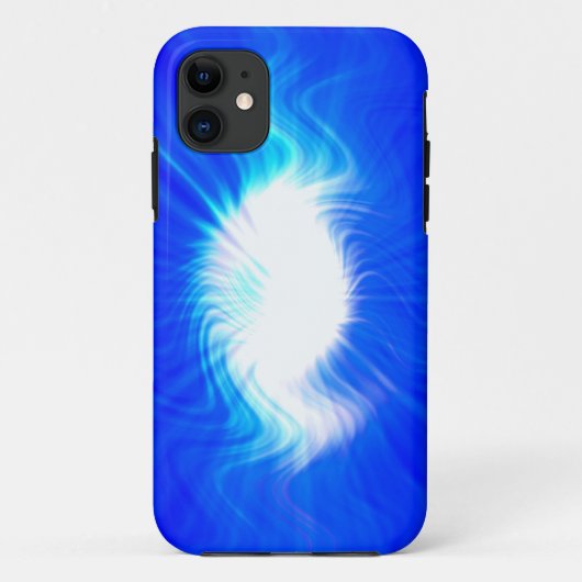 ブルーファイア抽象芸術アート背景 Case-Mate iPhoneケース (裏面)