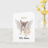 ブルーファウントリコラーフレンチー悔やみや弔慰メモリアル カード (黄色い花)