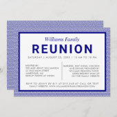 ブルーファストライプのミリ懇親会招待状 招待状 (正面/裏面)