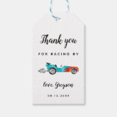 ブルーファスト感謝していカーバイレーシング誕生日 ギフトタグ (正面)