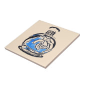 ブルーファッションイラストレーション香料ボトル タイル (側面)