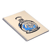 ブルーファッションイラストレーション香料ボトル ノートブック (右側)