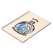 ブルーファッションイラストレーション香料ボトル ノートブック (左側)