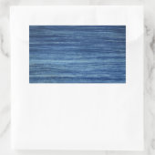 ブルーファブリックのミニチュアおよびモデル質感 長方形シール (バッグ)