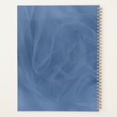 ブルーファブリックテクスチャプリント – 任意の色 プランナー手帳 (裏面)