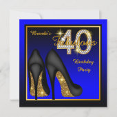 ブルーファブ王室のラス40th誕生日パーティー 招待状 (正面)